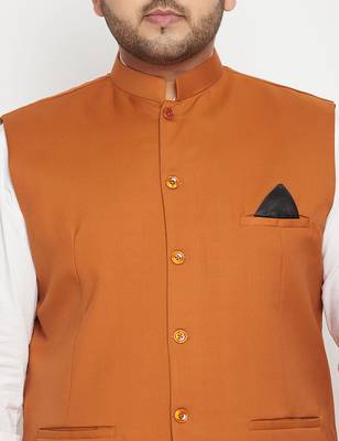 orange nehru jacket 4