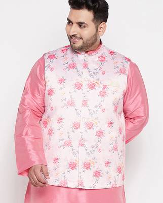 peach - nehru jacket 1