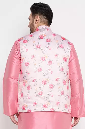 peach - nehru jacket