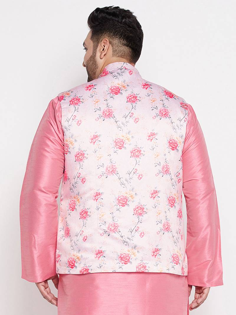 Plus peach - nehru jacket