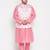 Plus pink and peach silk blend jacket kurta pyjama set