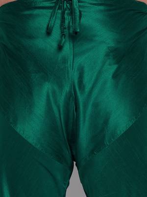 green and pink silk blend jacket kurta pyjama set 5