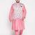 Plus pink silk blend jacket kurta pyjama set