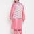 Plus pink silk blend jacket kurta pyjama set