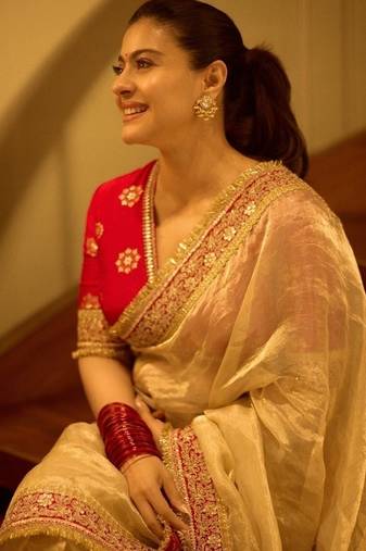 cream mocha silk blend with  coading sequence lace work saree with unstitched blouse