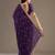 purple fendy satin silk blend with sequence work saree with unstitched blouse