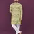Light green rayon laheriya digital print crochet work embroidery straight men's kurta pyjama