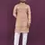 Peach rayon laheriya digital print crochet work embroidery straight men's kurta pyjama