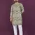 Olive rayon laheriya digital print crochet work embroidery straight men's kurta pyjama