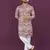Dusty purple rayon laheriya digital print crochet work embroidery straight men's kurta pyjama