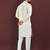 Off white viscose silk sequins embroidery straight men's kurta pyjama