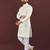 Off white viscose silk sequins embroidery straight men's kurta pyjama
