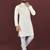 Off white viscose silk sequins embroidery straight men's kurta pyjama