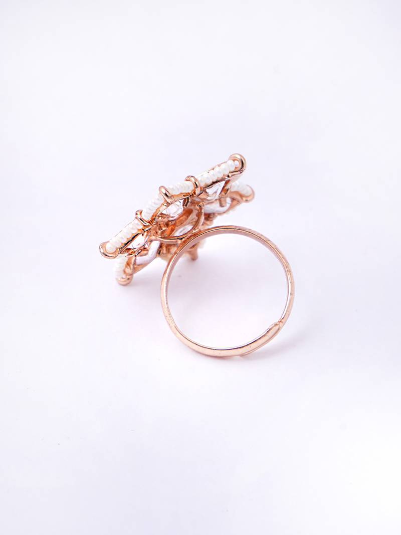 Women star kemp jadau bugadi adjustable ring in dual colors