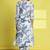 Off white & light blue women's cotton jaipuri printed kurta with pant