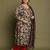 Women's cotton blend abstract printed kurta & pant with dupatta