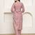 Pink women's cotton jaipuri printed kurta with pant