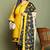 Mustard cotton blend printed ready to wear patiala salwar suit