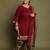 Wine cotton blend printed ready to wear patiala salwar suit
