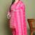 Pink cotton blend printed ready to wear patiala salwar suit