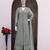 Grey embroidered georgette semi-stitched pakistani salwar suit