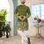 Mehndi green cranchi silk embroidered men's kurta