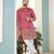 Pink cranchi silk embroidered men's kurta