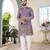 Lavender cranchi silk embroidered men's kurta