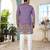 Lavender cranchi silk embroidered men's kurta