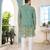 Sea green cranchi silk embroidered men's kurta