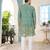 Sea green cranchi silk embroidered men's kurta