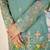 Sea green cranchi silk embroidered men's kurta