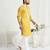 Yellow roman silk men's kurta with elegant embroidery work