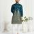 Navy blue silk kurta with embroidery – men’s festive & wedding collection