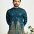 Navy blue silk kurta with embroidery – men’s festive & wedding collection