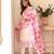 Pink Floral Embroidered Cotton Kurta Set with Printed Dupatta