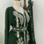 Green Moroccan Stitched Kaftan with Silver Hand Embroidery and Matching Dupatta – Premium Party & Wedding Wear