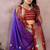 violet handloom kalamkari silk blend with zari woven design saree with blouse