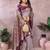 lavender handloom kalamkari silk blend with zari woven design saree with blouse