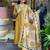 Mustard Yellow Embroidered Cotton Kurta Set with Geometric Print Dupatta