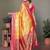yellow banarasi tissue silk blend with leheriya weaving saree with blouse