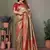 golden banarasi tissue silk blend with leheriya weaving saree with blouse