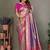 lavender banarasi tissue silk blend with leheriya weaving saree with blouse