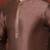 Brown embroidered kurta pajama set for men
