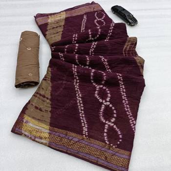 Pure soft mulmul cotton hand tie n dye shibori n bandhej print saree 5