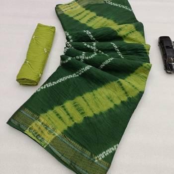 Pure soft mulmul cotton hand tie n dye shibori n bandhej print saree 5