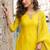 new festival wear chinon yellow salwar kameez for women