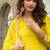 new festival wear chinon yellow salwar kameez for women