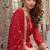 new festival wear chinon red salwar kameez for women