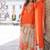 new festival wear chinon orange salwar kameez for women